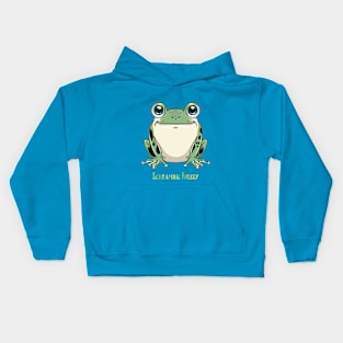 Screaming Froggy Funny Frog Kids Hoodie